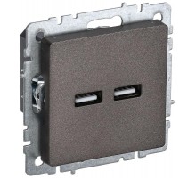 BRITE Розетка USB A+A 3,1А РЮ10-1-БрТБ темная бронза  BR-U21-D31-K45  IEK