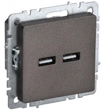 BRITE Розетка USB A+A 3,1А РЮ10-1-БрТБ темная бронза  BR-U21-D31-K45  IEK