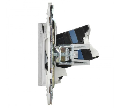 SKANDY Розетка компьютерная 2-местная RJ45 кат.6 SK-K04N никель  SK-K20-2-K50  IEK