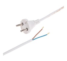 Шнур электрический с вилкой ПВС 2х0,75 мм2 5м (белый)  11-1300  REXANT