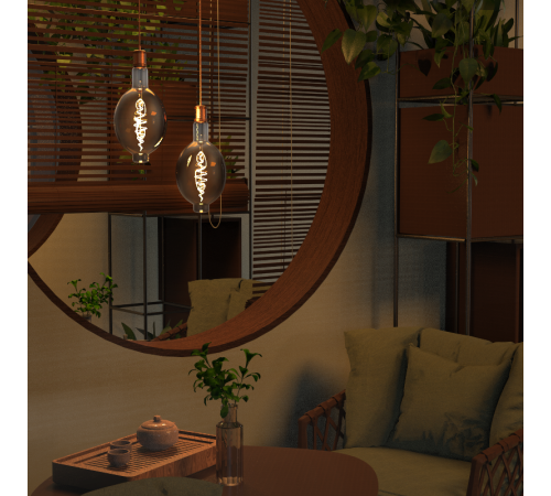 Лампа светодиодная LED Filament BT180 E27 8.5W Gray 165lm 1800K 1/2  152802005  Gauss