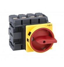 Выключатель-Разъединитель 4P 80A IP20 с красной рукояткой на дверцу 4 винтами с замком  MSD80410R  SE