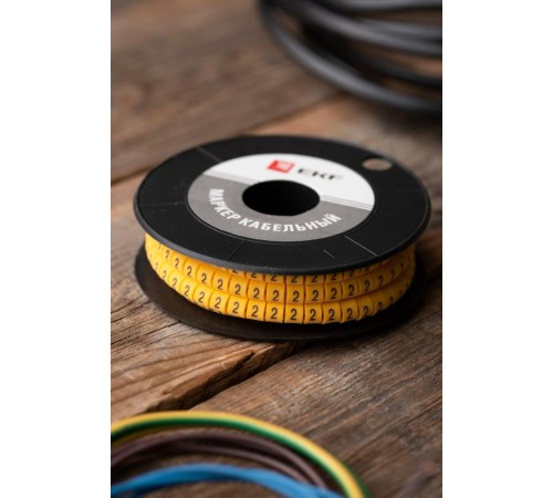 Маркер-кабельный 4,0кв.мм "2" (500шт.) (ЕС-2) EKF PROxima  plc-KM-4-2  EKF