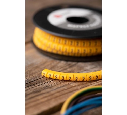 Маркер-кабельный 4,0кв.мм "2" (500шт.) (ЕС-2) EKF PROxima  plc-KM-4-2  EKF