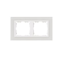 Simon 82 Рамка декоративная, 2 поста, S82 Nature, Стекло, белый-белый  82627-30  Simon