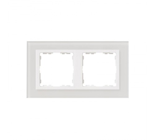 Simon 82 Рамка декоративная, 2 поста, S82 Nature, Стекло, белый-белый  82627-30  Simon