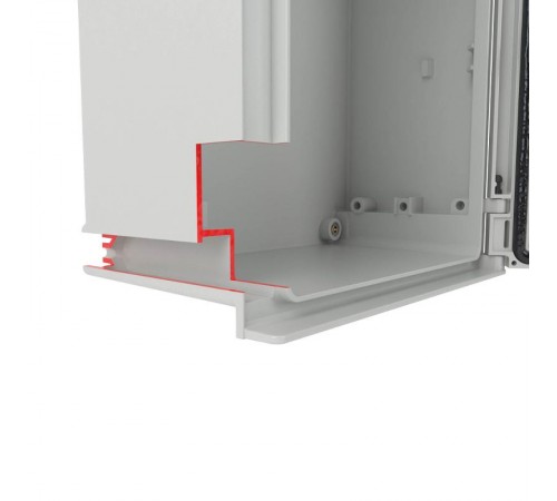 Шкаф цельный навесной из фибергласа без монтажной панели со сплошной дверью 800х600х300 мм  CN50863  DKC