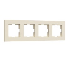 W0042962/ Электроустановочные изделия - Рамка на 4 поста Slab (айвори софт)  a062809  Werkel