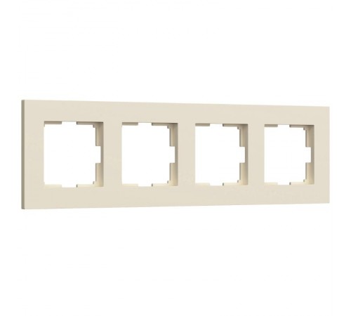 W0042962/ Электроустановочные изделия - Рамка на 4 поста Slab (айвори софт)  a062809  Werkel