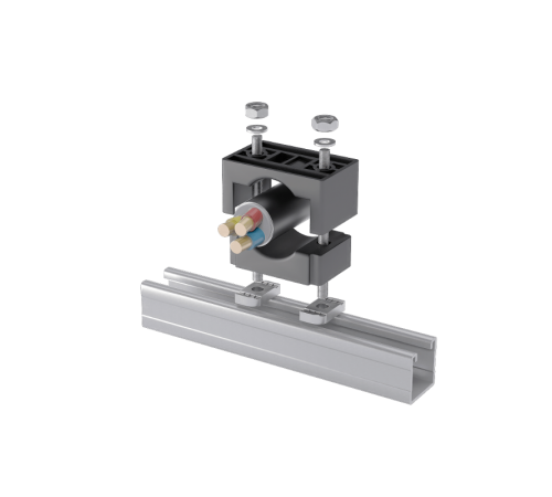 Рядное крепление для кабеля диаметром 40-60 мм  RKK40-60  КМ-профиль