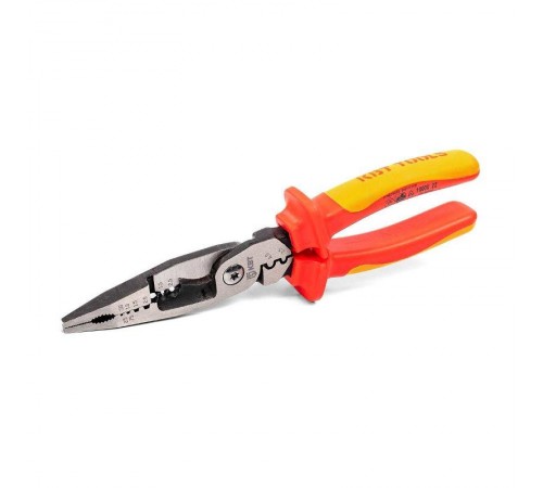 Длинногубцы многофункциональные диэлектрические 225 мм серия ПРОФИ  89216  КВТ