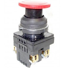 КЕ-131 У3 исп.2, красный, 1з+1р, гриб с фиксацией, IP40, 10А, 660В, выключатель кнопочный (ЭТ)  ET529293  Электротехник