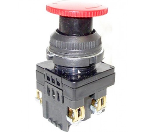 КЕ-141 У2 исп.3, красный, 2р, гриб с фиксацией, IP54, 10А, 660В, выключатель кнопочный (ЭТ)  ET529343  Электротехник