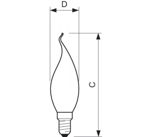 Лампа светодиодная Deco 40W E14 230V BXS35 CL 1CT/4X5  921476844213  Philips