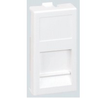 Simon Connect Адаптер универсальный узкий на 1 RJ45 коннектор, 1/2 К45, с защит.шторк., белый  KA76-9  Simon