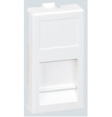 Simon Connect Адаптер универсальный узкий на 1 RJ45 коннектор, 1/2 К45, с защит.шторк., алюминий  KA76-8  Simon