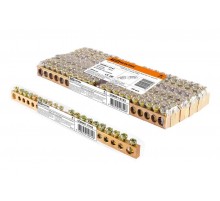 Шина "N" нулевая 6х9мм 20/2 (20 групп/крепеж по краям) инд. стикер  SQ0801-0163  TDM