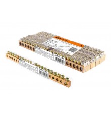 Шина "N" нулевая 6х9мм 20/2 (20 групп/крепеж по краям) инд. стикер  SQ0801-0163  TDM