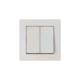AtlasDesign Жемчуг Выключатель 2-клавишный, сх.5, 10АХ, (в сборе с рамкой), быстрозажимные клеммы  ATN000452S  SE