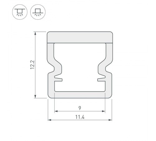 Профиль WPH-LINE-1212-2000 OPAL  023302  Arlight