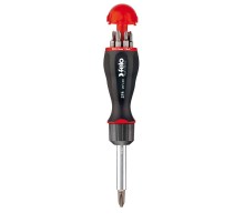 Отвертка с реверсивным механизмом с набором бит SL, PH, PZ 8шт  37400405  Felo