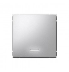 ArtGallery Алюминий Выключатель 1-клавишный с подсветкой, 10АХ, механизм, быстрозажим. клем.,  GAL000313S  SE