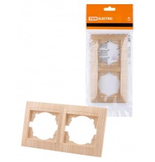 Рамка 2-х постовая горизонтальная сосна "Лама"  SQ1815-0330  TDM