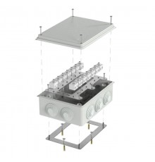 Коробка огнестойкая для о/п 40-0320-FR6.0-28 Е15-Е120 RAL7035 200х150х75 (5 шт/кор) серая  40-0320-7035-FR6.0-28  Промрукав