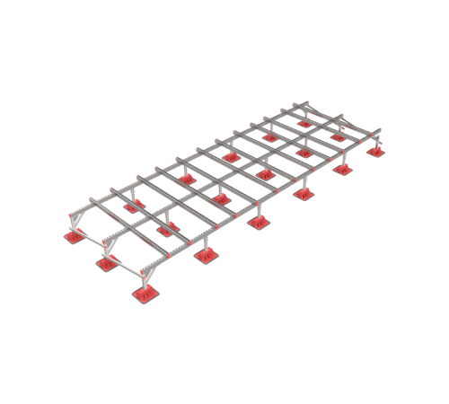 Опорная конструкция для установки оборудования TECHNORAPTOR LIGHTFOOT 6000х2000  KM-TR-LTF-SSEI-6000-2000  КМ - профиль
