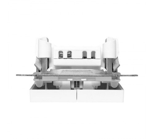 Механизм выключателя, двухклавишный, с подсветкой, белый Эпика EKF  UP1-SWW-24  EKF