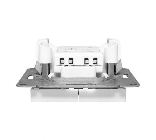 Механизм выключателя, двухклавишный, с подсветкой, белый Эпика EKF  UP1-SWW-24  EKF