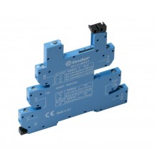 Розетка MasterINPUT с винтовыми клеммами (с зажимной клетью) для реле 34 серии; питание 125В АС/DC; в комплекте пластиковая клипса; опции: LED