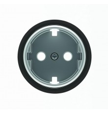Накладка для розетки SCHUKO с плоской поверхностью, серия SKY Moon, кольцо чёрное стекло2CLA868890A1501 ABB