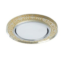 Светильник потолочный встраиваемый со светодиодной подсветкой 20LED*2835 SMD 4000K, 15W GX53, без лампы, прозрачный, золото CD4981 с др-ром в/компл  