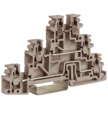 TLD.2GR, 3 уровневый проходной зажим 2,5 кв.мм  ZTL200GR-RET  DKC