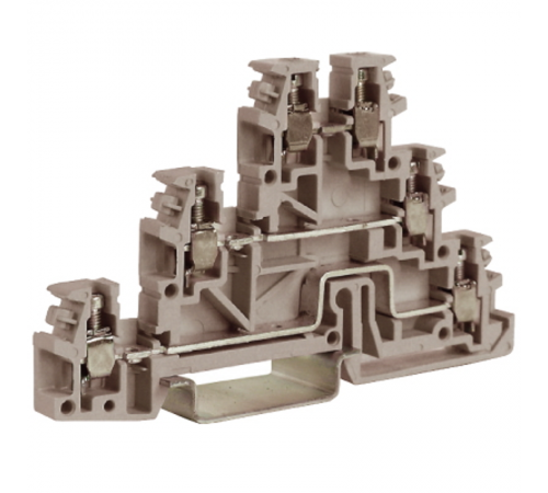 TLD.2GR, 3 уровневый проходной зажим 2,5 кв.мм  ZTL200GR-RET  DKC