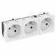 Розетка тройная 33° франц. стандарт, 250 В, 16A (белый) (STD-F3 RW3)  6120262  OBO Bettermann