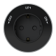 MultiTrack Антрацит Розетка 2К+З круглая 16А/250В Антрацит MTK13001B SE