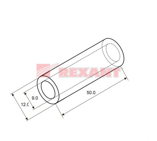 Гильза ГМЛ 35-10 (35 мм -  10 мм) ГОСТ 23469.3-79 (в упак. 5 шт.)  07-5357  REXANT