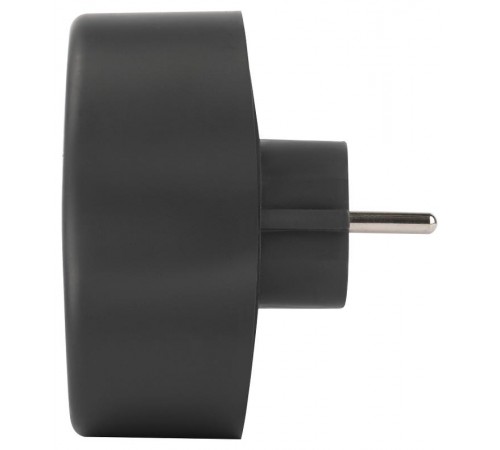 Разветвитель электрический ЭРА SPx-2e-B на 2 розетки с заземлением 16А черный   Б0059722  ЭРА