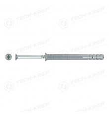 Дюбель-гвоздь 8х80 пот. манжета (полипропилен) (50 шт) - ведро ( 0,553 кг)  104745  Tech-KREP