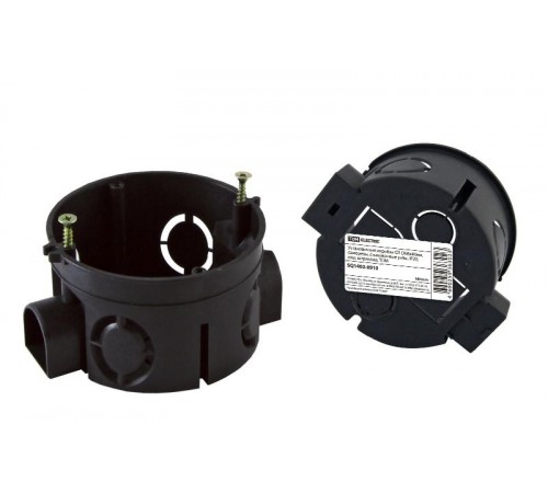 Коробка установочная 68х40 стыковочные узлы, инд. штрихкод с саморезами  SQ1402-0910  TDM