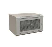 WR-TW-0645-SD-RAL7035 Шкаф настенный 19-дюймовый (19"), 6U, 367x600х450мм, перфор. метал. дверь с замком, цвет серый (RAL 7035)  521262  WRLine