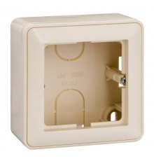 W59 Слоновая кость Коробка 1-ая подъемная для наружного монтажа с рамкой  KP-152-28  SE