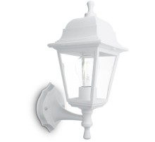 Светильник садово-парковый НБУ 04-60-001 60W 230V E27 340*190мм белый, вверх/вниз, 4-х гранник  32267  FERON