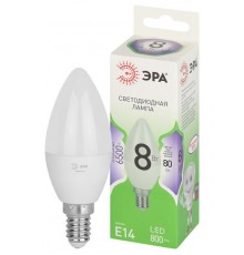 Лампа светодиодная  GREEN LINE LED B35-8W-865-E14 GL E14 8 Вт свеча холодный свет  Б0067101  ЭРА