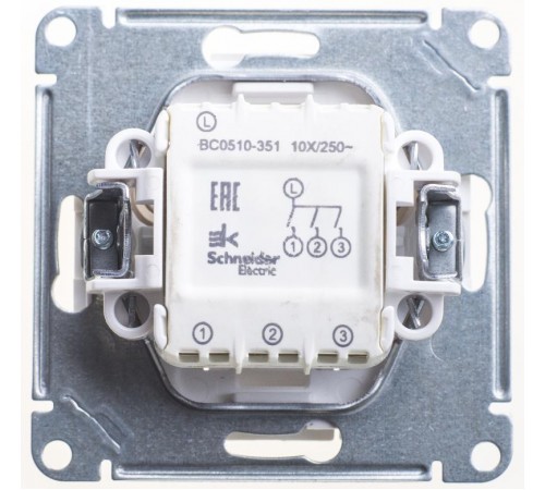 W59 Белый Выключатель 3-клавишный 10АХ  VS0510-351-1-86  SE