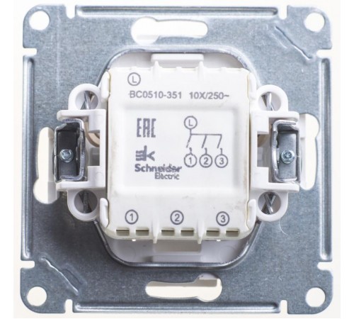 W59 Белый Выключатель 3-клавишный 10АХ  VS0510-351-1-86  SE