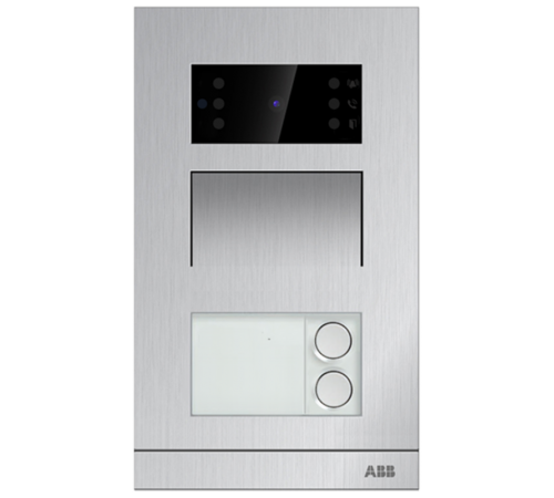 Станция вызова, моноблок, мини, с двумя клавишами, в комплекте с монтажной коробкой  2TMA070010A0017  ABB