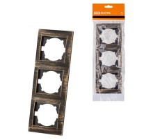 Рамка 3-х постовая вертикальная старинная бронза "Лама"  SQ1815-0780  TDM